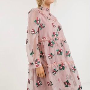 Sister Jane organza strawberry mini dress